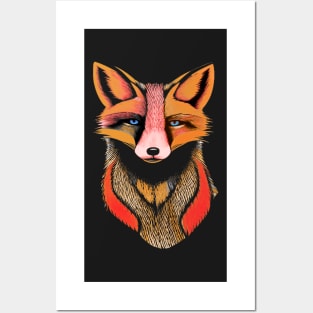 BLUE EYED FOX CUTE Posters and Art